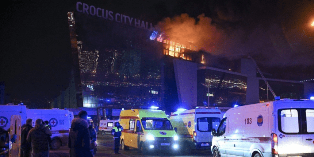 145 injured and 60 killed in attack on concert hall in Russi